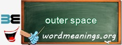 WordMeaning blackboard for outer space